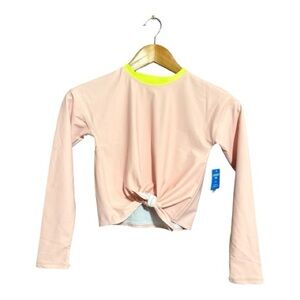 ROCKETS OF AWESOME Long Sleeve Pink Rash Guard Top